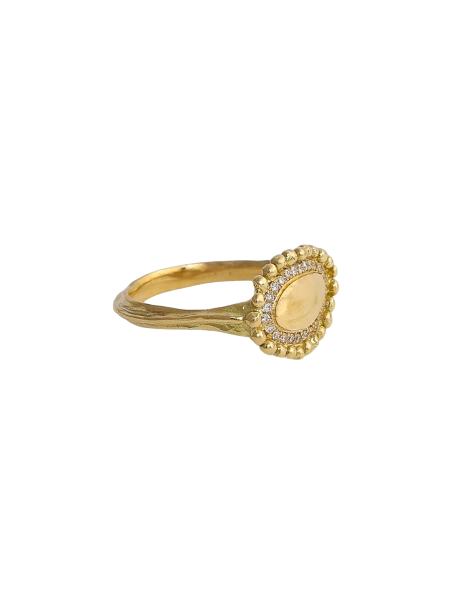 Atalante ring with diamond - solid gold